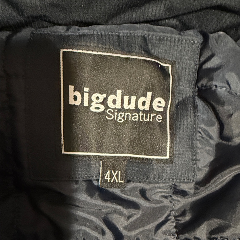 Men's Navy Parka with Faux Fur Hood - Picture 2 of 4